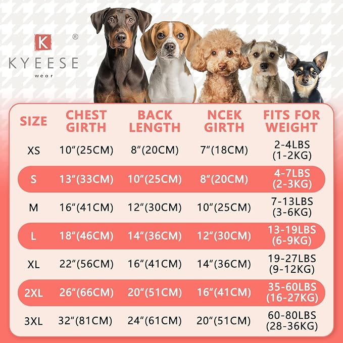 KYEESE Dog Sweater Soft Pullover Dog Sweaters for Large Dogs Warm Turtleneck Large Dogs Sweater with Gingham Patchwork Comfy Pet Coat for Fall Winter Cold Weather