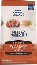 Natural Balance Limited Ingredient Adult Dry Dog Food with Healthy Grains, Reserve Duck & Brown Rice Recipe, 12 Pound (Pack of 1)