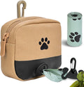 Dog Waste Bag Dispenser Pet Poop Bags Holder for Doggie Waste Bags Dispensers Soft Fabric Zipper Small Doggy Puppy Pouch for Leash Accessory Attachment with Carrier,No-KaqiXFB