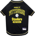 NFL Pittsburgh Steelers Dog T-shirt Medium. - Licensed Shirt for Pets Team Colored with Team Logos- Premium Stretchable Materials for the comfort of your Dog & Cat