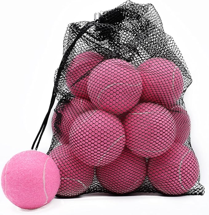 Magicorange Tennis Balls, 12 Pack Advanced Training Tennis Balls Practice Balls, Come with Mesh Bag for Easy Transport, Good for Beginner Training Ball