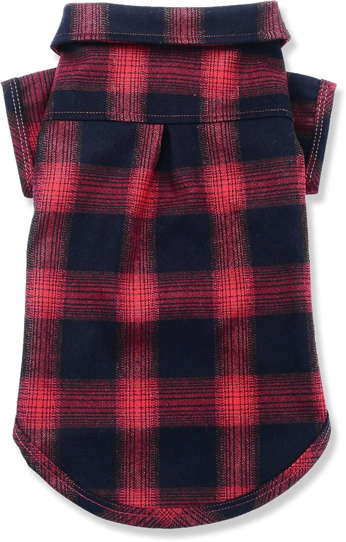 Koneseve Dog Shirt, Pet Plaid Clothes Shirt T-Shirt Sweater Matching Breathable for Small Medium Large Dogs Cats Puppy Adorable Casual Cozy Halloween Thanksgiving Christmas Costumes (Red; 4XL)