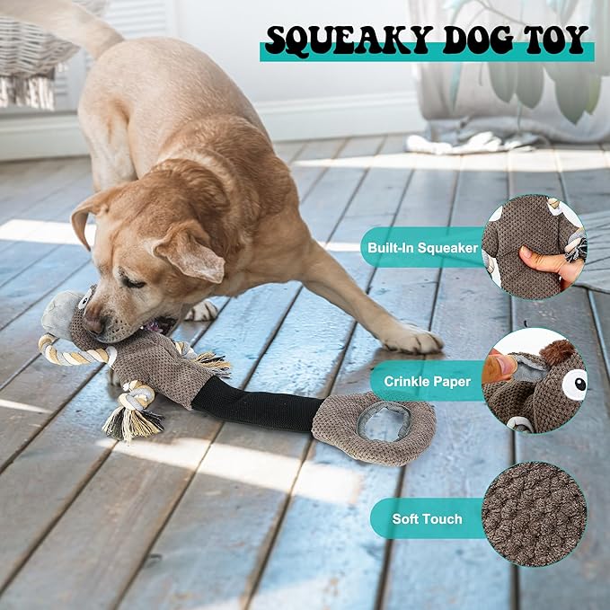 IOKHEIRA Dog Toys for Aggressive Chewers,Tough Indestructible Dog Toys,Squeaky Toys for Large Dogs,Durable Dog Chew Toys