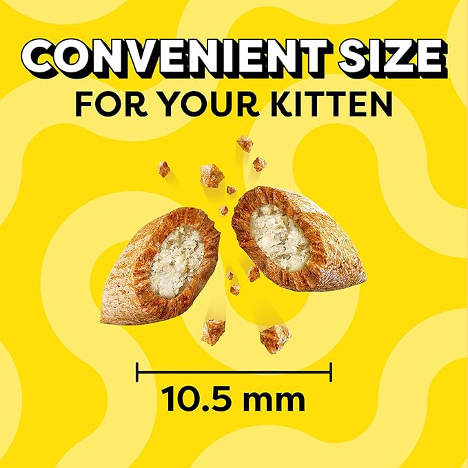 Temptations Kitten Crunchy and Soft Cat Treats Salmon and Dairy Flavor, 6.3 oz. Pouch, (Pack of 10)