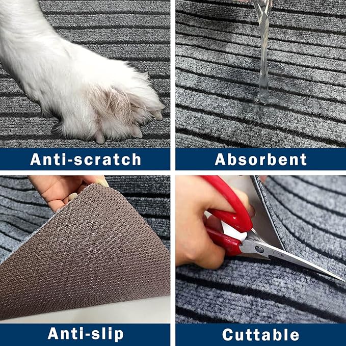 Dog Mat for Back Seat Extender, Non-slip Dogs Rug for Car Back Seat Cover with Hard Bottom, Waterproof Pet Protector Pad Fit Dog Hammock, Pet Backseat Cushion for Car, SUV, Truck. (51" x 24") (L).
