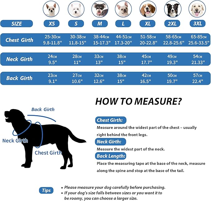 Fleece Hoodie, Windproof Waterproof Coat, Winter Warm Jacket, Cold Weather Pet Apparel Clothes Vest for Small Medium Large Dogs (M, Blue)