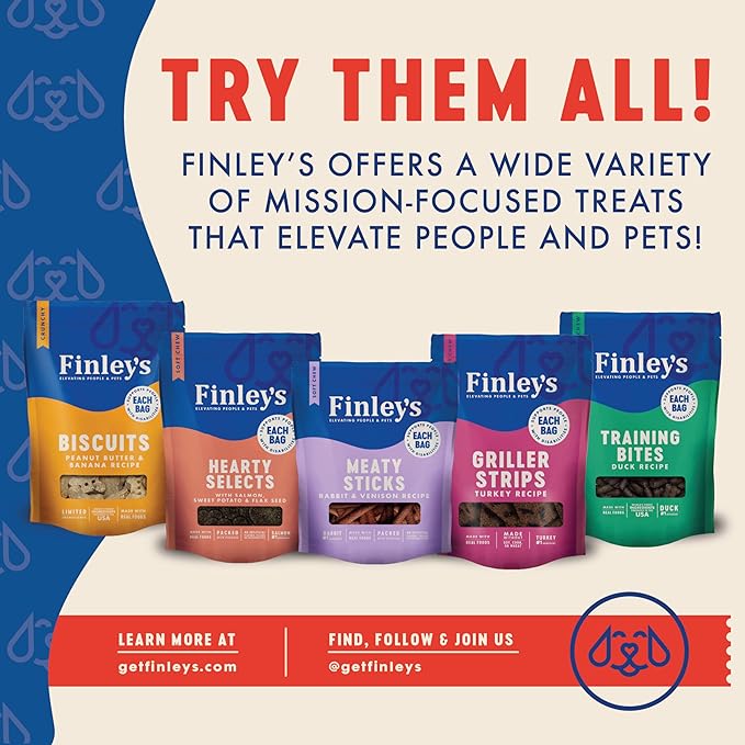 Finley's Hearty Selects Dog Treats, Hearty Selects Peanut Butter, Pumpkin, and Papaya, Soft-Baked, Functional Ingredients, Made in USA, 12 Ounce (Pack of 1)