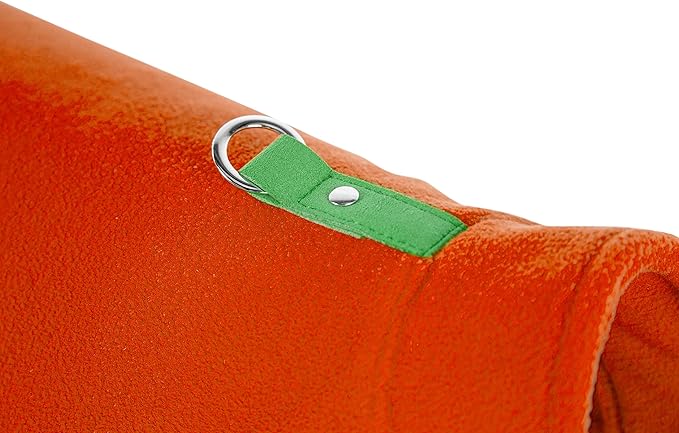 Gooby Fleece Vest Dog Sweater - Pumpkin, Medium - Warm Pullover Fleece Dog Jacket with O-Ring Leash for Small to Medium Dogs