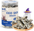PAWUP Cod Fish Skin Braids Dog Treats Natural Dried Dog Snacks Sticks, High Omega-3 Single Ingredient Cod Skin Chews w/Taurine, 7 oz