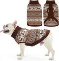 SCENEREAL Turtleneck Dog Sweater for Small Medium Large Dogs Girls Boys, Knit Pet Pullover Puppy Clothes Cold Weather Coats, Holiday Outfits Sweatshirt for Christmas, Khaki SM