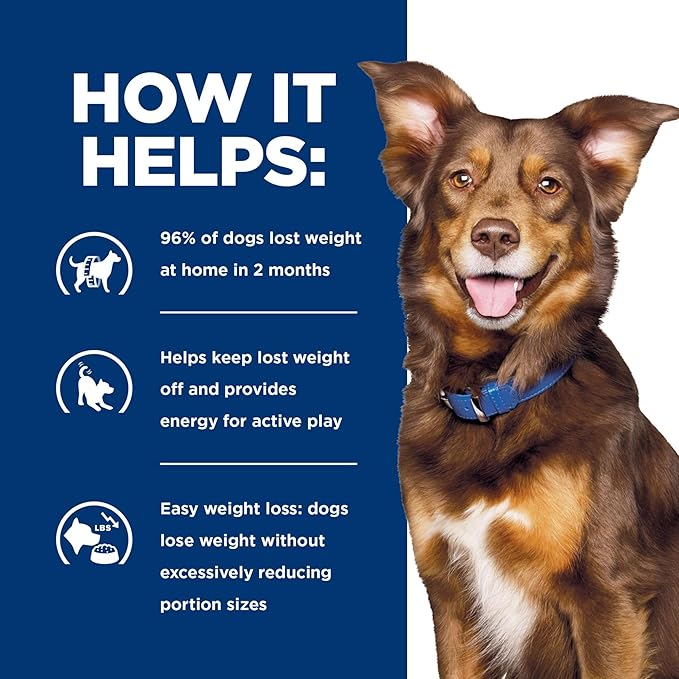 Hill's Prescription Diet Metabolic Weight Management Chicken Flavor Dry Dog Food, Veterinary Diet, 7.7 lb. Bag