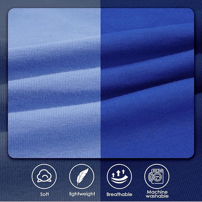 2 Pack Dog Shirt for Medium Dogs - Soft Breathable Summer Cool Tee, Lightweight Comfortable Clothes for Sensitive Skin, Jack Russell, Shihtzu, Indoor Lounging, Walking, Park Play, Blue
