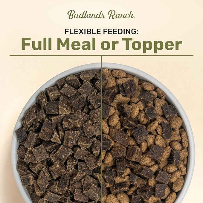 BADLANDS RANCH - Superfood Complete, Air-Dried Adult Dog Food - High Protein, Zero Fillers, Superfood Nutrition by Katherine Heigl (11.5 oz, Beef & Bison Formula)