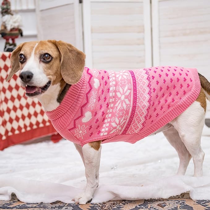SCENEREAL Dog Sweaters for Small Medium Dogs - Soft, Warm Turtleneck Small Dog Sweater, Ugly Knit Dog Christmas Outfits for Dachshund, Chihuahua, Pug, Yorkie,Winter Pet Clothes Male Female