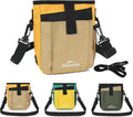 Sharmila Dog Treat Pouch - Large Capacity Storage & Multi-Pocket Design, Waterproof Training Treat Pouch Constructed from High-Density Oxford Fabric for Pet Training, Dog Walking, Hiking (Khaki)