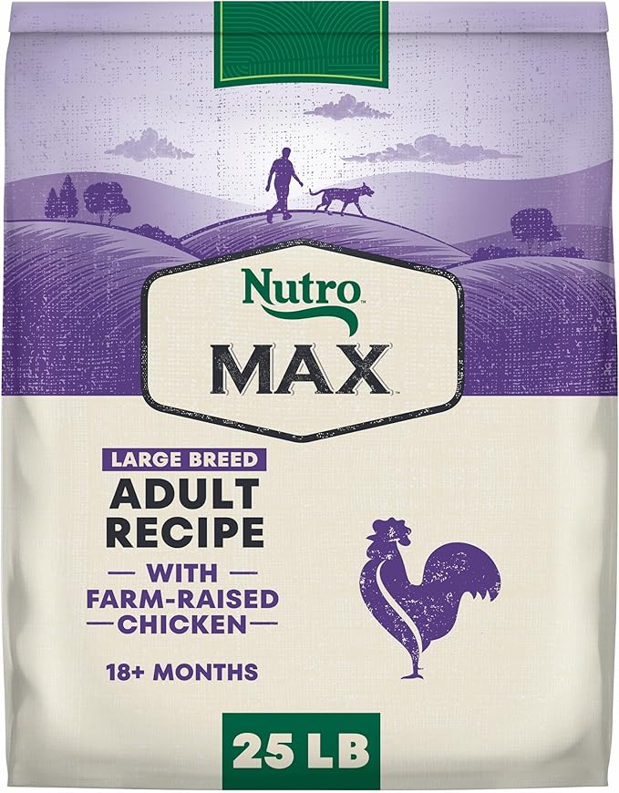 Nutro Max Adult Large Breed Dry Dog Food with Farm-Raised Chicken, 25 lb. Bag