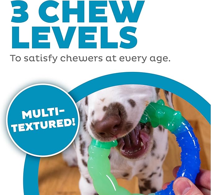 Outward Hound Grow-with-Me-Ring Dog Chew Toy, Multicolored