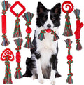 BINGPET 8 Pack Dog Rope Toys for Small to Medium Dogs, Interactive Dog Toys for Teething, Tug of War, Training