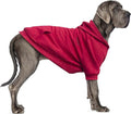 Extra Large Dog Clothes Hoodies Zip Up Sweaters for Big Dogs Labrador Border Collie Red 4XL