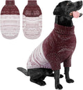 Queenmore Pullover XL Dog Sweater,Classic Turtleneck Warm Pet Sweater with Leash Hole for Dog Girls Boys,Winter Knitwear Clothes for Dachshund,Corgi,French Bulldog(Purple,XL)