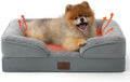 Bedsure Self Warming Orthopedic Dogs Bed for Small Dogs - Washable Small Dog Bed Waterproof, Comfort Pet Couch with Removable Cover, Supportive Foam Pets Sofa with Nonskid Bottom, Grey