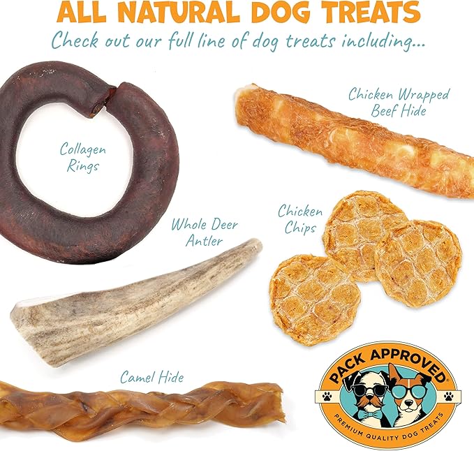 Chicken Wrapped Rawhide Beef Sticks - Long Lasting Chews for Aggressive Chewers - Treats for Large Dogs - XL (Pack of 4)