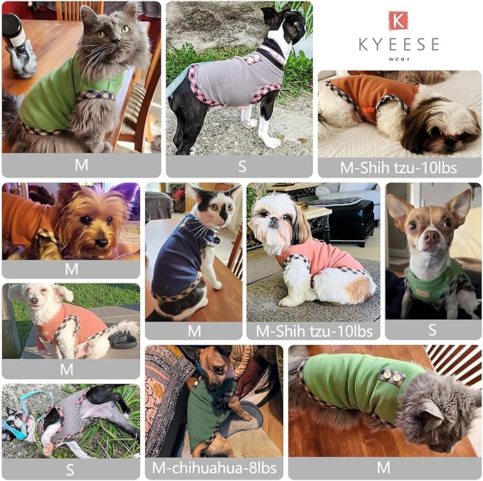 KYEESE 2Pack Dog Shirt Pullover Pet Clothes Sleeveless Fleece Puppy Coats Canine Sweatshirt Soft Tee Vest Lightweight Sweater for Small Dogs, Grey+Pink, X-Large