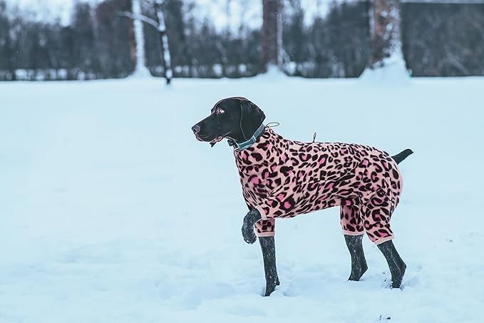 ROZKITCH Winter Coat for Dogs Large, Pet Windproof Warm Cold Weather Jacket Vest with Luminous Zipper, Jumpsuit Apparel Outfit Clothes for Large Giant Dog L-Pink 3XL