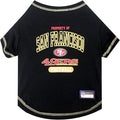 NFL San Francisco 49ers Dog T-shirt Small. - Licensed Shirt for Pets Team Colored with Team Logos- Premium Stretchable Materials for the comfort of your Dog & Cat