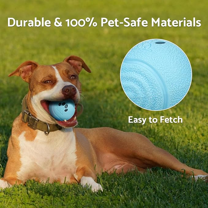 Interactive Dog Balls, Smart Dog Toys, 4 Movement Modes, Durable TPU Squeezably Elastomeric Material, Motion Activated Automatic Moving Rolling Ball for Dogs 20-60 lbs