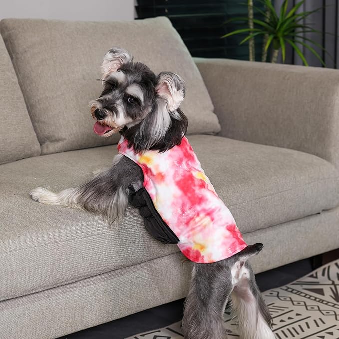 GMF29M Winter Dog Coat - Waterproof & Windproof Jacket, Reversible Vest, Thick Soft Coats for Small, Medium & Large Dogs, with Leash Hole