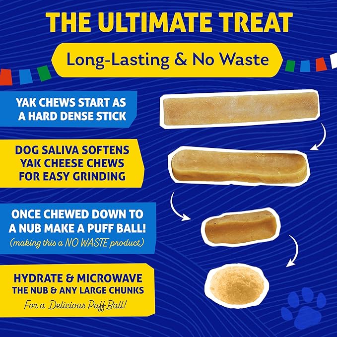 Himalayan Dog Chew Original Yak Cheese Chew, Chicken, 1 Medium Stick, 2.3 oz, Gluten Free, Healthy Treats, Grain & Lactose Free 100% Natural, Long Lasting, for Dogs Under 35 lbs
