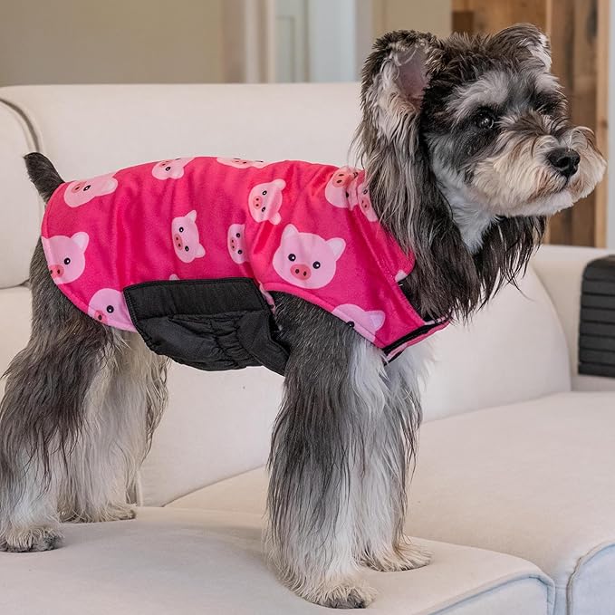 CuteBone Winter Coat Waterproof Windproof Jacket Reversible Vest Thick Adjustable Cold Weather Coats for Small Medium Large Dogs Soft With Leash Hole