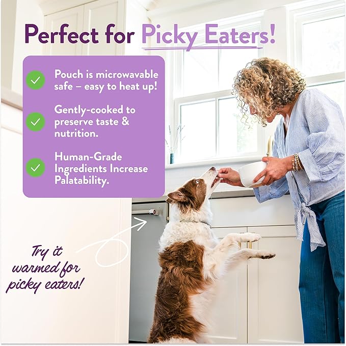 Portland Pet Food Company Fresh Dog Food Pouches - Human-Grade Toppers Wet Pet Meal & Mixers - Gluten-Free Limited Ingredient Winnie's Lamb N' Rice - Large & Small Breed Puppy & Senior Dogs - 5 Pack