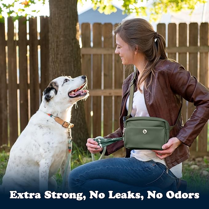 Puppington Certified Home Compostable Poop Bags - ASTM D6400 Compliant - 90 Extra Thick Bags - Plant Based - Pairs with Puppington 3-in-1 Bag & Fits all Standard Poop Bag Dispensers (Basil Green)