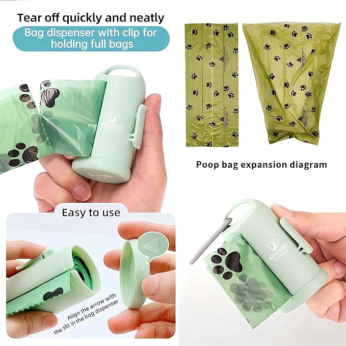 28" Foldable Pooper Scooper with Bag Dispenser & Rolls – Compact One-Hand Pickup, Heavy-Duty Design for Yard & Daily Walks