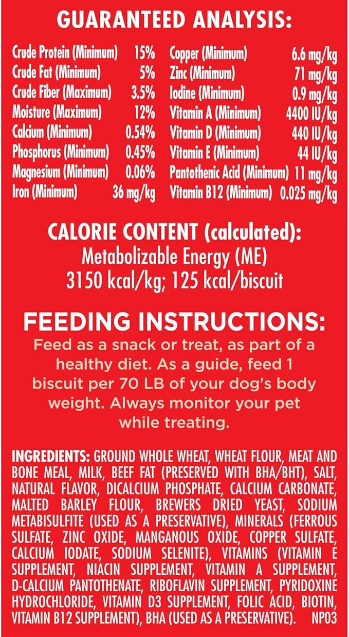 Milk-Bone Original Dog Treats for Large Dogs, 4 Pound (Pack of 2), Crunchy Biscuit Helps Clean Teeth