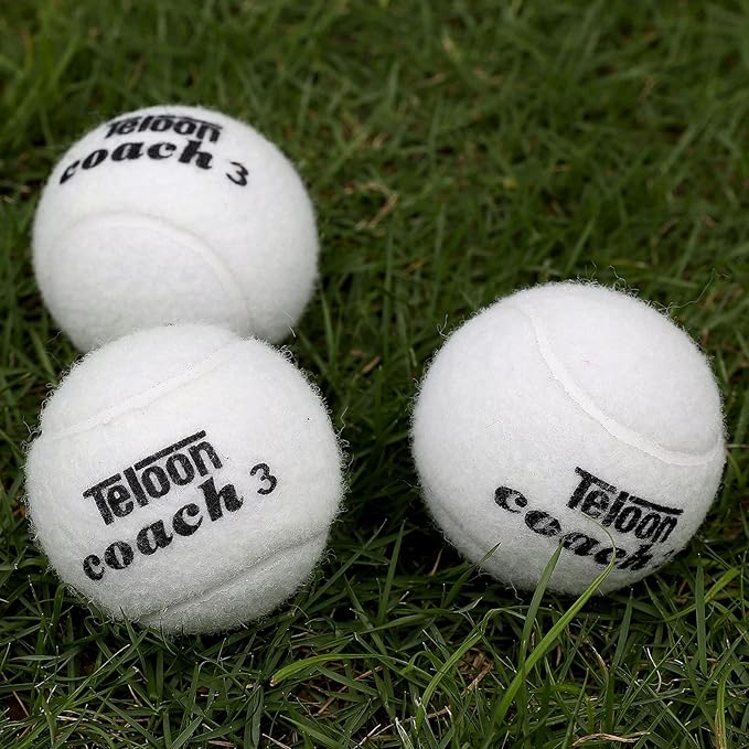 Teloon Pressure Training Tennis Balls-12 or 18 Count-Mesh Carry Bag，4 Colors Available，Pressureless Training Exercise Tennis Balls for Beginners.