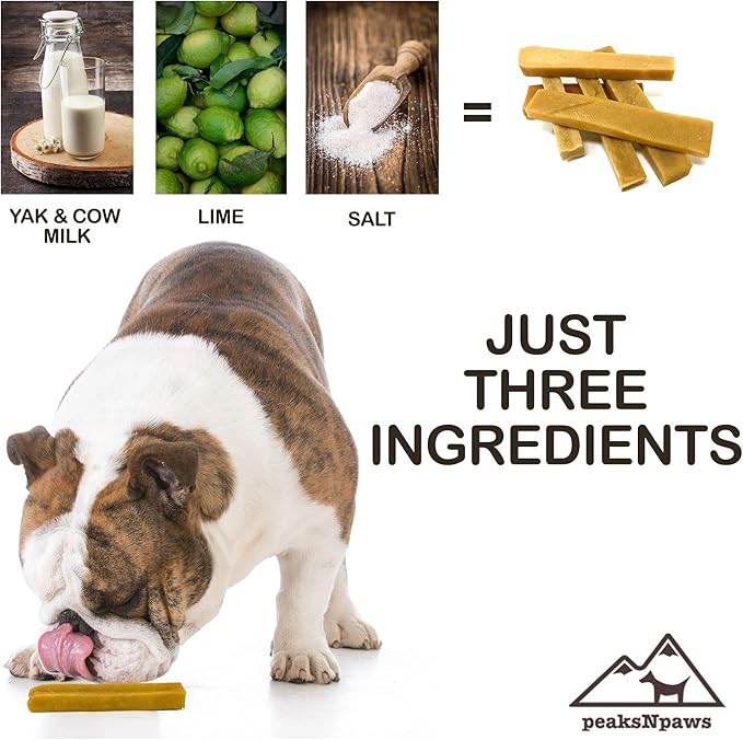 peaksNpaws Premium Yak Cheese Dog Treats - Natural Yak Chews from Himalayan Mountains - Grain Free, Lactose Free - Easily Digestible, 100% Eco-Friendly Packaging (5 Lb. Bag)