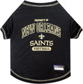 NFL New Orleans Saints Dog T-shirt X-Small. - Licensed Shirt for Pets Team Colored with Team Logos- Premium Stretchable Materials for the comfort of your Dog & Cat
