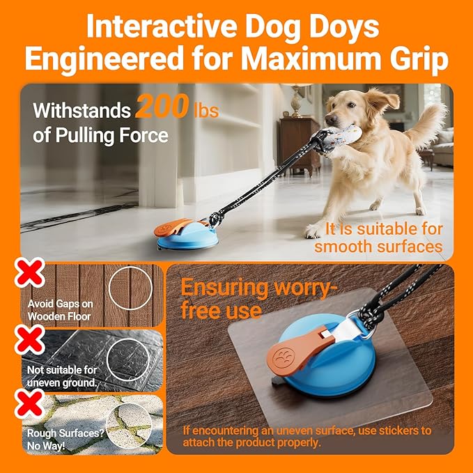 Aktor E-TPU Dog Balls, Interactive Dog Toys Tug of War, Teething Toys for Boredom to Keep Them Busy, Indestructible Dogs Toy for Dogs 2 Types (5 inch, Orange-Blue)