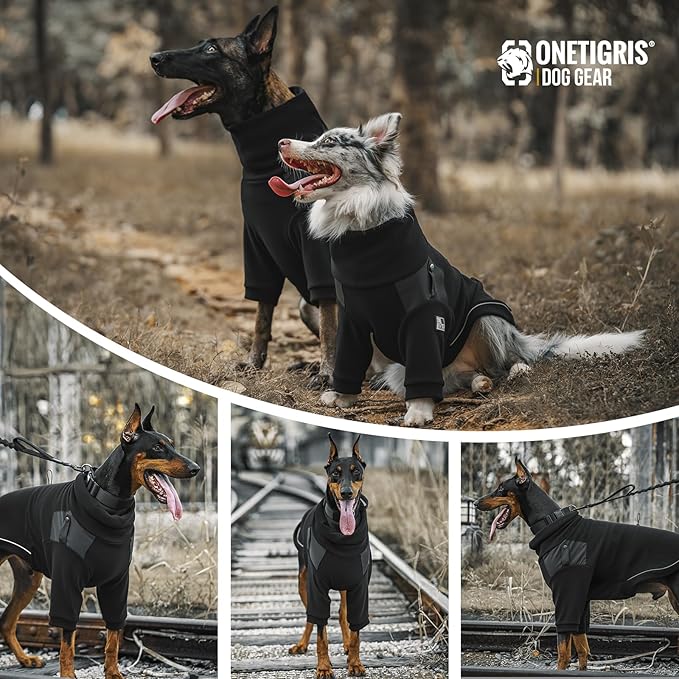 OneTigris Dog Sweater - Turtleneck Thick Dog Sweater for Small Medium Dogs, Warm Clothes for Cold Weather, Soft Lightweight and Stretchy Winter Coat for Christmas Thanksgiving