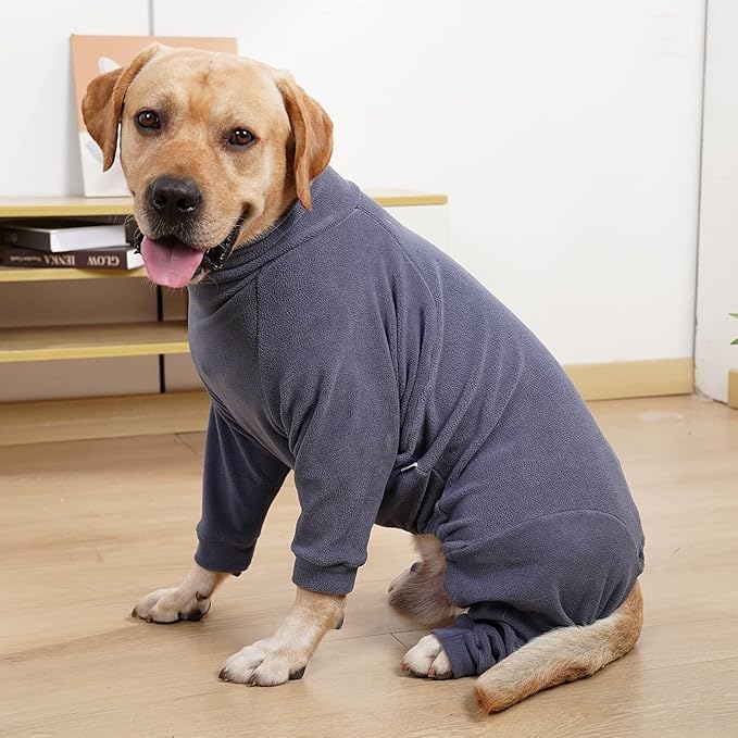 Dog Winter Coat,Warm Jacket,Puppy Polar Fleece High Collar Full Body Snowsuit,Comfort Windproof Dog Sweater(Grey,XS)