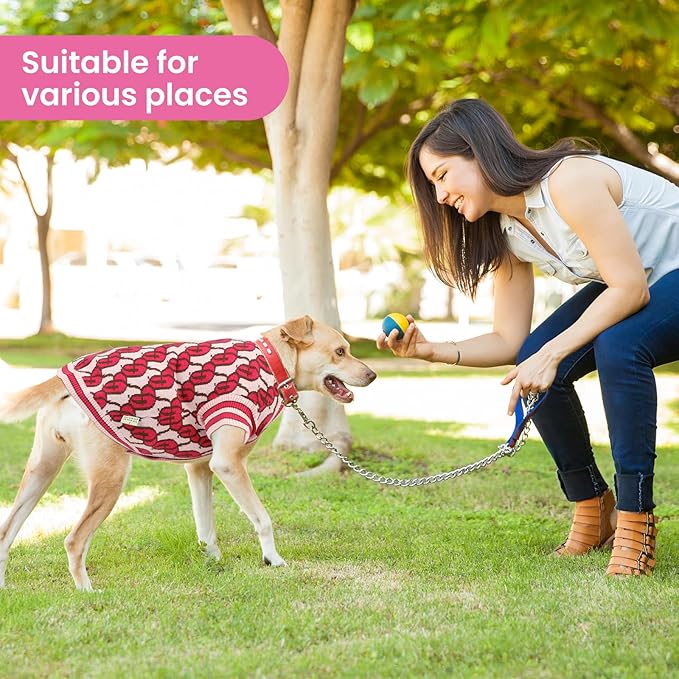 Pet Sweaters for Dogs Boys and Girls, Dynamic Letter Patterned Dog Sweater,Dog Cardigan,Pet Clothes,Pet Knitted Clothing,Fit for Different Seasons and Kinds of Dogs(Pink 3XL)