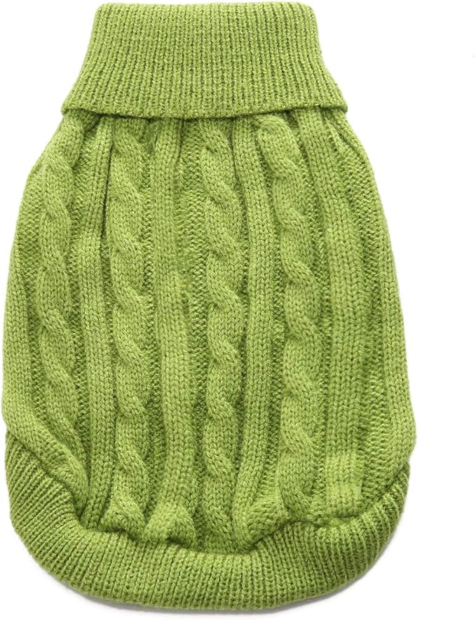 Dog Sweater for Small, Medium, Large Dogs - Warm Winter Classic Turtleneck Pet Clothes - Cute Christmas Coat for Puppies, Cats, Girls, Boys
