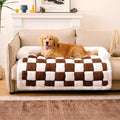 FUNNY FUZZY Pet Couch Covers for Sofa, Dog Couch Bed for Furniture Protector, Pet Bed Mat, Couch Cover for Dogs Washable Non Slip, X-Large, Brown