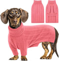 Queenmore Small Dog Sweaters for Small Dogs Girls Boys,Xmas Sweater Puppies,Turtleneck Knitted Sweater for Dog Cat,Cold Weather Pullover for Doggie Male Female,Soft Doggy Sweater Pet Apparel(Pink,S)