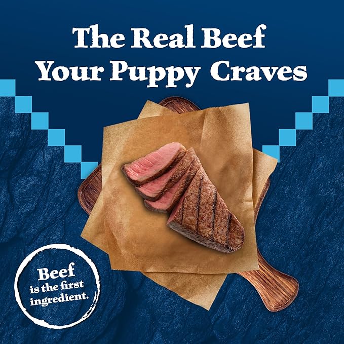 Blue Buffalo Wilderness High-Protein Rocky Mountain Recipe Dry Food for Puppies, Red Meat & Grains, 24-lb Bag