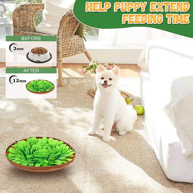 Snuffle Mat for Dogs Cats, Interactive Pet Non Slip Sniff Mat for Slow Eating Cognitive Puzzle Feeder for Enrichment Mental Stimulation Toys Keeping Boredom Away