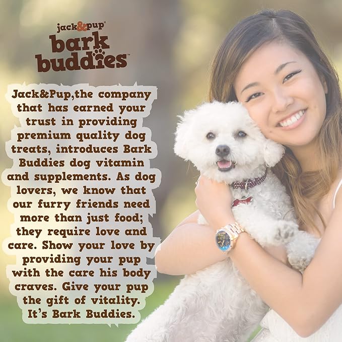 Jack&Pup Dog Joint Supplement Flex-Agility Bark Buddies | Glucosamine Chondroitin for Dogs | Hip and Joint Chews for Dogs (5oz, 60 Ct)